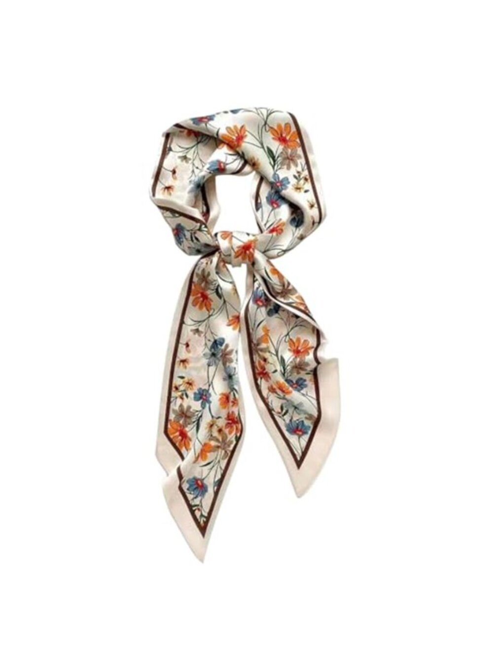 Silk Feel Hair Scarf Satin Neck Head Wrap Skinny Ribbon Bag Handle Tie Women